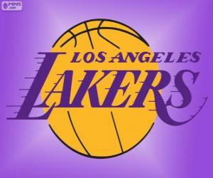 yapboz Logo Los Angeles Lakers, NBA takımı, Pasifik Grubu, Batı Konferansı